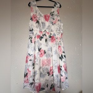 Sleeveless Floral MIDI Dress